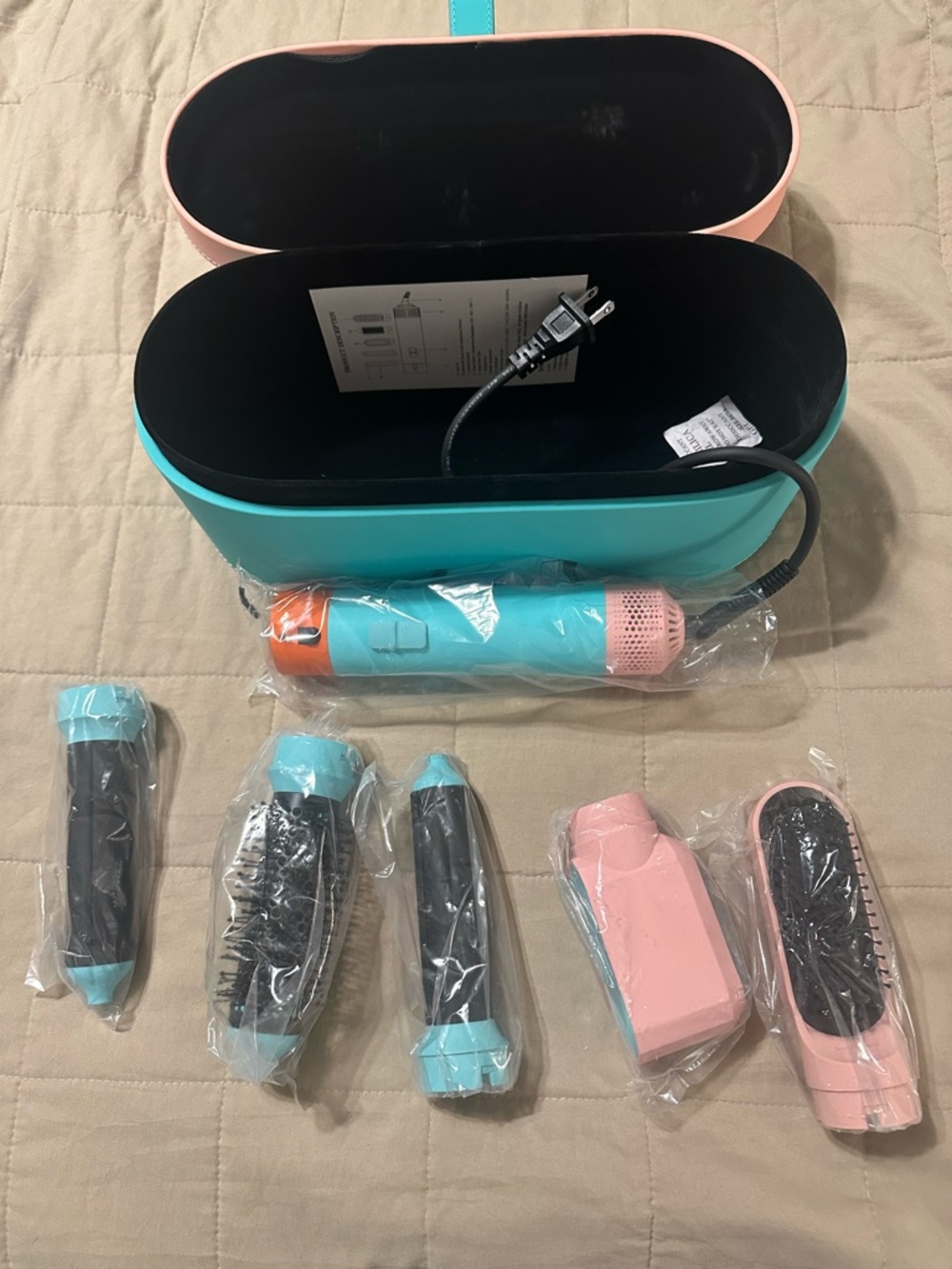 Multifunction Hair Styler Set – Blow Dryer Brush + Attachments + Storage Case